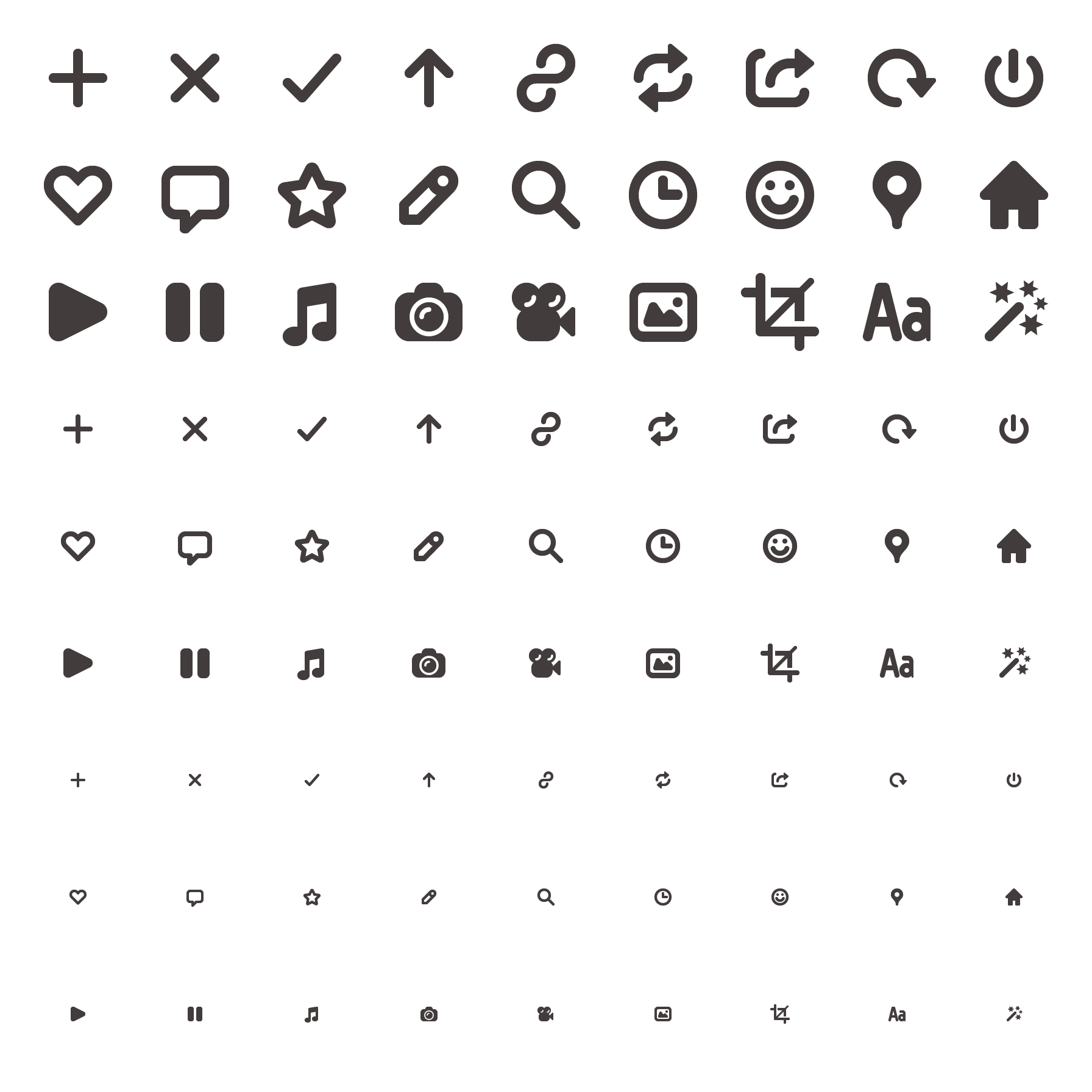 A selection of most representative Urturn icons